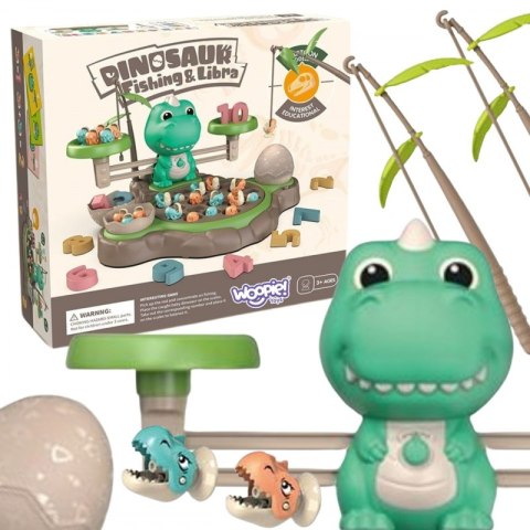 WOOPIE Waga Szalkowa Gra Łowienie Małych Prehistorycznych Dinozaurów Nauka Liczydło Woopie