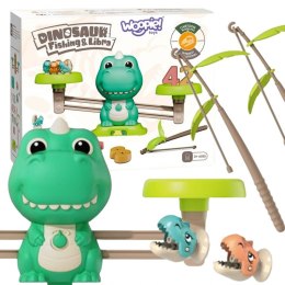 WOOPIE Waga Szalkowa Równoważnia Gra Łowienie Dinozaurów Rybek Nauka Liczydło Woopie