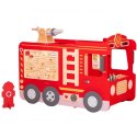 VIGA Duży Drewniany Wóz Strażacki Plac Zabaw Montessori Viga Toys