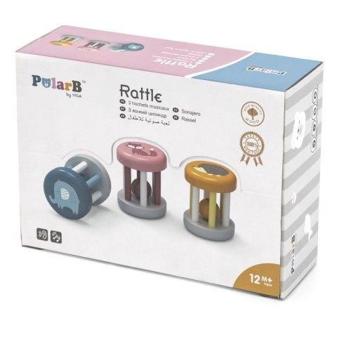VIGA PolarB Drewniana Grzechotka Ze Zwierzątkiem Viga Toys VIGA PolarB Drewniana Grzechotka Ze Zwierzątkiem Viga Toys