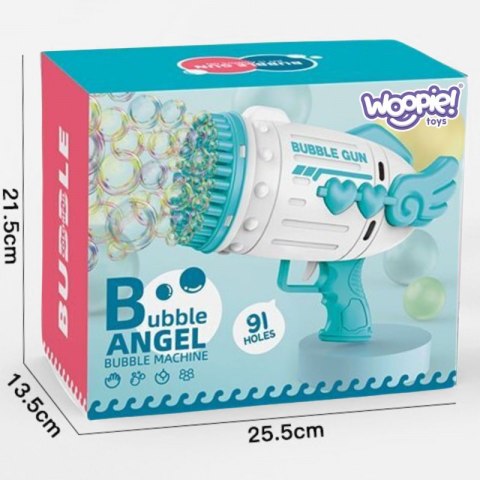 WOOPIE Pistolet do Robienia Baniek Mydlanych 91 Otworów Niebieski Woopie WOOPIE Pistolet do Robienia Baniek Mydlanych 91 Otworów Niebieski Woopie
