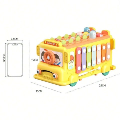 WOOPIE BABY Interaktywny Autobus Edukacyjny 6w1 Młoteczek Cymbałki +18 m Woopie