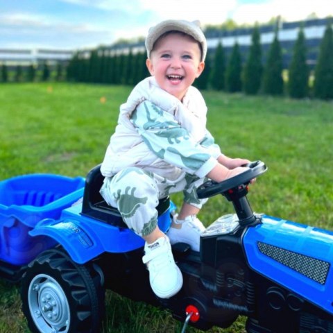WOOPIE Traktor na Pedały Farmer GoTrac MAXI PLUS z Przyczepą Niebieski Ciche Koła Woopie WOOPIE Traktor na Pedały Farmer GoTrac MAXI PLUS z Przyczepą Niebieski Ciche Koła Woopie