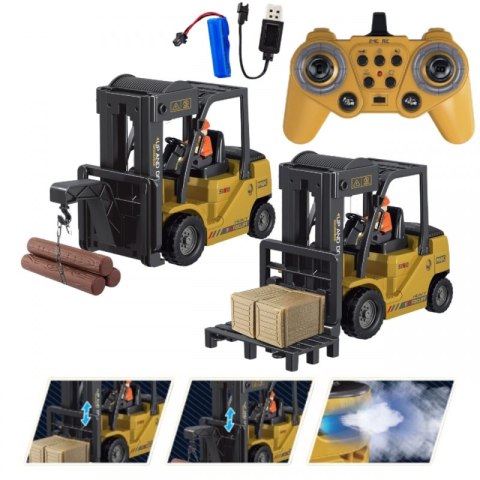 WOOPIE Zdalnie Sterowany Wózek Widłowy 2w1 Dźwig RC - Skala 1:24 Woopie WOOPIE Zdalnie Sterowany Wózek Widłowy 2w1 Dźwig RC - Skala 1:24 Woopie