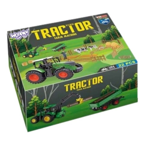 WOOPIE Zestaw Mini Farma Traktor Zwierzęta Osada Farma Rolnik Narzędzia Woopie WOOPIE Zestaw Mini Farma Traktor Zwierzęta Osada Farma Rolnik Narzędzia Woopie