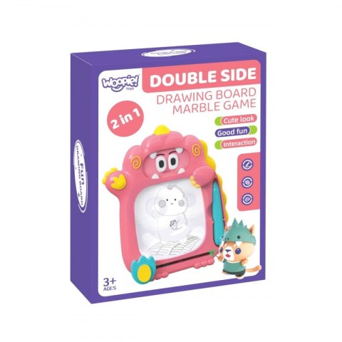 WOOPIE Znikopis Tablica Magnetyczna 2w1 Gra zręcznościowa Pinball Flipper Różowa Woopie