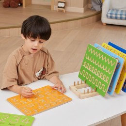 VIGA Drewniany Stojak na Tablice Kreślarskie Puzzle Pionowy Ogranizer Viga Toys