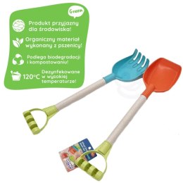 WOOPIE GREEN Zestaw 8 szt. do Piasku Łopatka i Grabki 51 cm BIODEGRADOWALNY ORGANICZNY MATERIAŁ Woopie