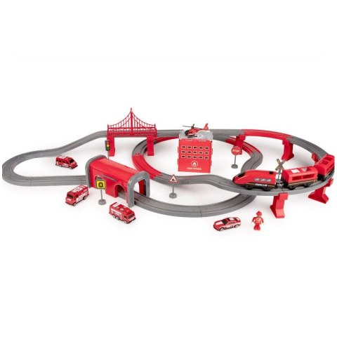 WOOPIE Kolejka Elektryczna Tor Samochodowy Straż Helikopter Auta 92 el. Woopie WOOPIE Kolejka Elektryczna Tor Samochodowy Straż Helikopter Auta 92 el. Woopie