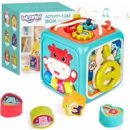 WOOPIE Kostka Sensoryczna Edukacyjna Montessori Sorter 6w1 Woopie