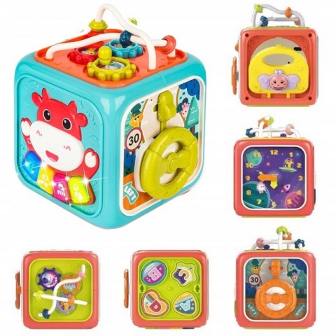 WOOPIE Kostka Sensoryczna Edukacyjna Montessori Sorter 6w1 Woopie