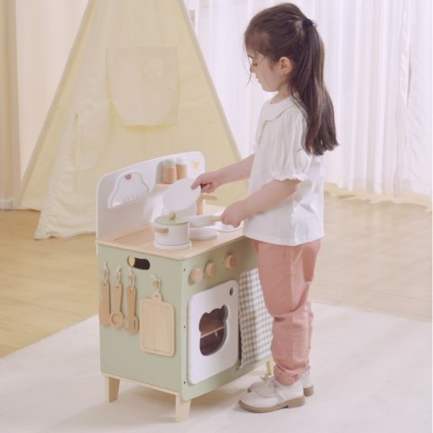 VIGA PolarB Duża Drewniana Kuchnia ze Składanym Blatem + Szafka z Zasłoną Viga Toys VIGA PolarB Duża Drewniana Kuchnia ze Składanym Blatem + Szafka z Zasłoną Viga Toys
