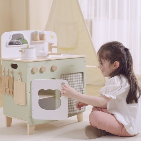 VIGA PolarB Duża Drewniana Kuchnia ze Składanym Blatem + Szafka z Zasłoną Viga Toys VIGA PolarB Duża Drewniana Kuchnia ze Składanym Blatem + Szafka z Zasłoną Viga Toys