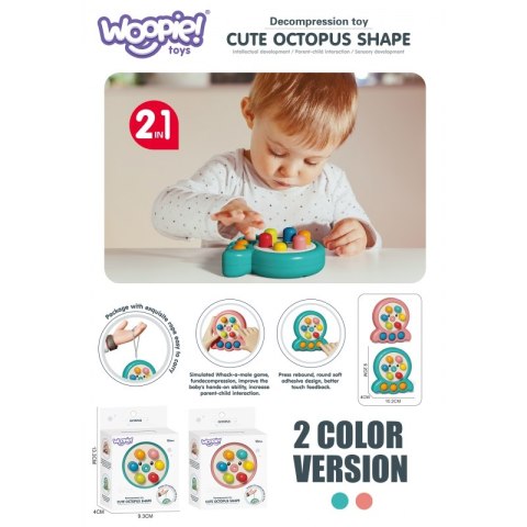 WOOPIE Gra Zręcznościowa Wbijanka Kreta Sznurek Ośmiornica Zielony 2w1 Woopie