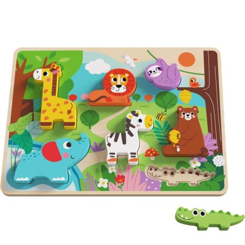 Tooky Toy Drewniane Puzzle Zwierzątka w Lesie Dopasuj Kształty Tooky Toy Tooky Toy Drewniane Puzzle Zwierzątka w Lesie Dopasuj Kształty Tooky Toy