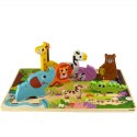 Tooky Toy Drewniane Puzzle Zwierzątka w Lesie Dopasuj Kształty Tooky Toy