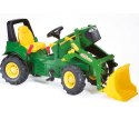 ROLLY TOYS John Deere Traktor na Pedały z Łyżką + Kamizelka Odblaskowa dla Dzieci Gratis Rolly Toys