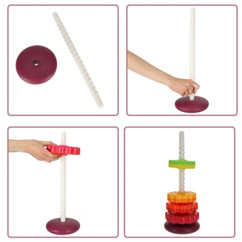 WOOPIE BABY Edukacyjna Piramidka Zakręcona Wieża Woopie