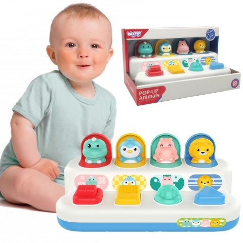 WOOPIE BABY Zabawka Edukacyjna Wyskakujące Zwierzątka POP-UP Woopie