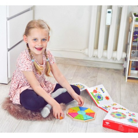 TOOKY TOY Puzzle Ośmiokątne Drewniana Mozaika Edukacyjna (73el.) Tooky Toy