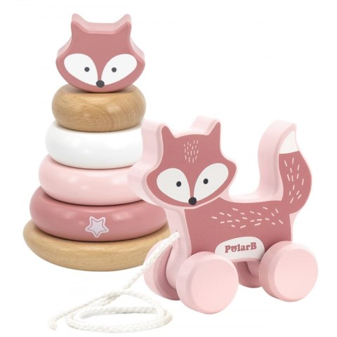 VIGA PolarB Zestaw Lisek Drewniana Piramidka + Lisek do Ciągnięcia Viga Toys VIGA PolarB Zestaw Lisek Drewniana Piramidka + Lisek do Ciągnięcia Viga Toys