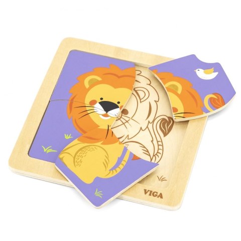 VIGA Poręczne Drewniane Puzzle Lew Viga Toys VIGA Poręczne Drewniane Puzzle Lew Viga Toys