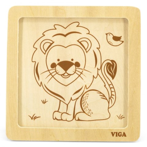 VIGA Poręczne Drewniane Puzzle Lew Viga Toys VIGA Poręczne Drewniane Puzzle Lew Viga Toys