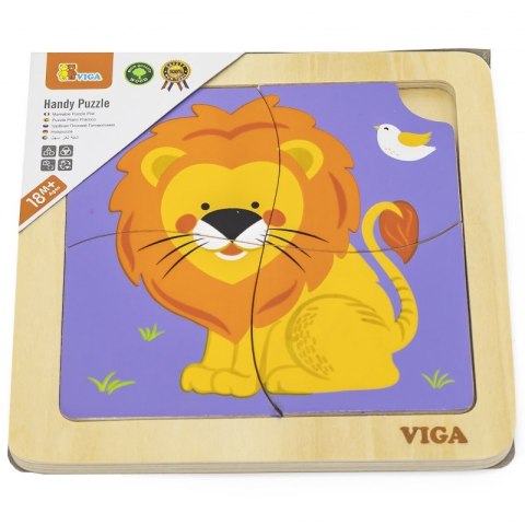 VIGA Poręczne Drewniane Puzzle Lew Viga Toys VIGA Poręczne Drewniane Puzzle Lew Viga Toys