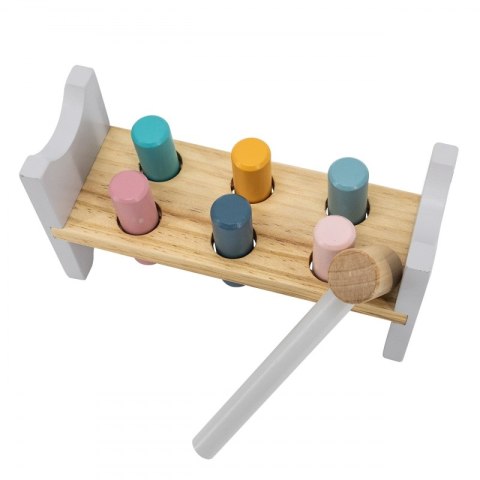 VIGA PolarB Zestaw Drewniana Piramidka + Przebijanka z Młoteczkiem Miś Polarny Montessori Viga Toys VIGA PolarB Zestaw Drewniana Piramidka + Przebijanka z Młoteczkiem Miś Polarny Montessori Viga Toys