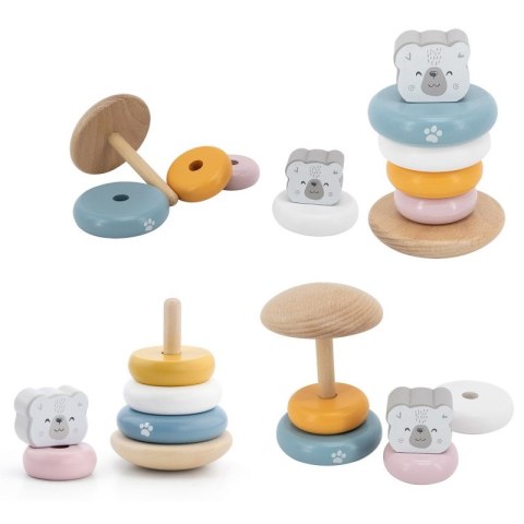 VIGA PolarB Zestaw Drewniana Piramidka + Przebijanka z Młoteczkiem Miś Polarny Montessori Viga Toys VIGA PolarB Zestaw Drewniana Piramidka + Przebijanka z Młoteczkiem Miś Polarny Montessori Viga Toys