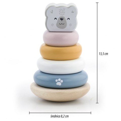 VIGA PolarB Zestaw Drewniana Piramidka + Przebijanka z Młoteczkiem Miś Polarny Montessori Viga Toys VIGA PolarB Zestaw Drewniana Piramidka + Przebijanka z Młoteczkiem Miś Polarny Montessori Viga Toys
