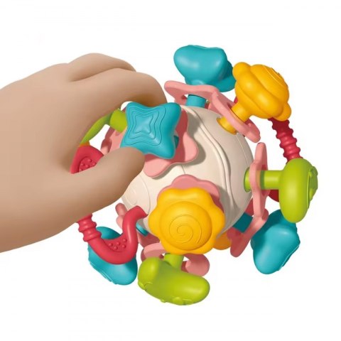 WOOPIE BABY Miękka Grzechotka 4w1 Gryzak Zabawka Sensoryczna dla Niemowląt 0m+ Woopie WOOPIE BABY Miękka Grzechotka 4w1 Gryzak Zabawka Sensoryczna dla Niemowląt 0m+ Woopie