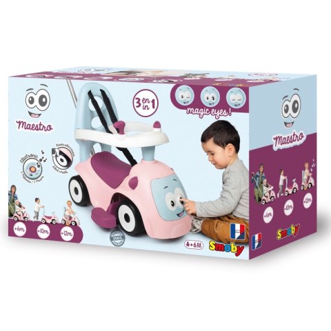 SMOBY Jeździk Maestro 3w1 Różowy Smoby SMOBY Jeździk Maestro 3w1 Różowy Smoby
