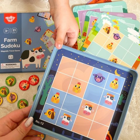 TOOKY TOY Gra Sudoku Dla Dzieci Wersja Farma Tooky Toy TOOKY TOY Gra Sudoku Dla Dzieci Wersja Farma Tooky Toy
