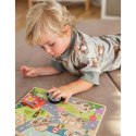 Tooky Toy Drewniane Puzzle Pojazdy Samochody Samolot Statek Miasto Dopasuj Kształty Tooky Toy