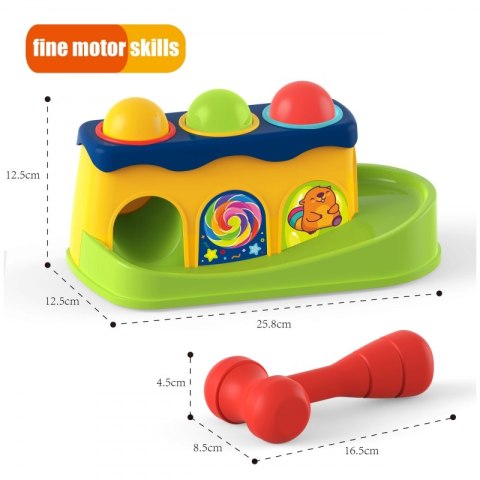 WOOPIE BABY Kolorowa Przebijanka Wbijanka z Młoteczkiem Montessori Woopie Baby WOOPIE BABY Kolorowa Przebijanka Wbijanka z Młoteczkiem Montessori Woopie Baby