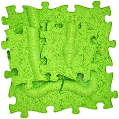 WOOPIE Mata Sensoryczna Ortopedyczna Puzzle Wąż Zielony 6 el. Woopie