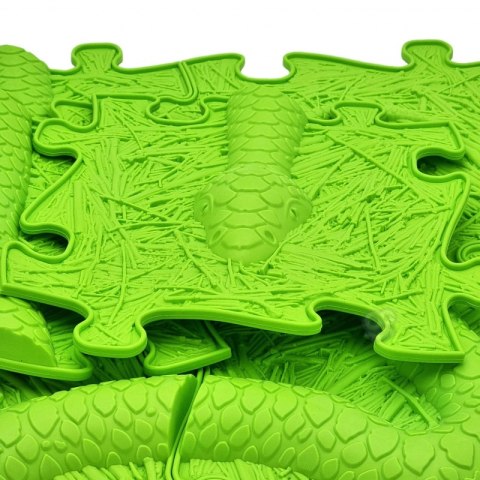 WOOPIE Mata Sensoryczna Ortopedyczna Puzzle Wąż Zielony 6 el. Woopie