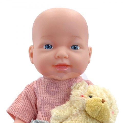 WOOPIE ROYAL Lalka Bobas 36 cm w Ubranku z Misiem Akcesoria do Karmienia Woopie Royal WOOPIE ROYAL Lalka Bobas 36 cm w Ubranku z Misiem Akcesoria do Karmienia Woopie Royal