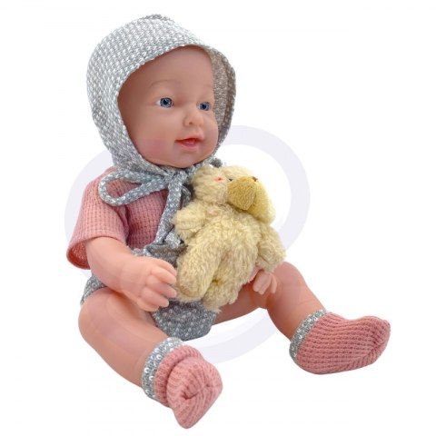 WOOPIE ROYAL Lalka Bobas 36 cm w Ubranku z Misiem Akcesoria do Karmienia Woopie Royal WOOPIE ROYAL Lalka Bobas 36 cm w Ubranku z Misiem Akcesoria do Karmienia Woopie Royal
