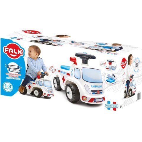 FALK Jeździk Samochód Ambulans z Klaksonem od 1 roku FALK FALK Jeździk Samochód Ambulans z Klaksonem od 1 roku FALK