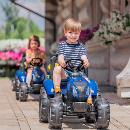 FALK Traktor na Pedały New Holland Duży z Przyczepką od 3 lat FALK