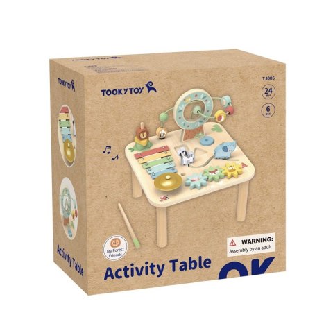 TOOKY TOY Drewniany Stolik Aktywności Cymbałki Montessori Tooky Toy TOOKY TOY Drewniany Stolik Aktywności Cymbałki Montessori Tooky Toy