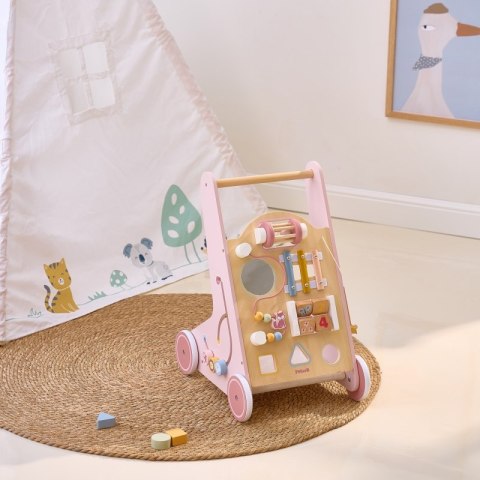 VIGA PolarB Drewniany Pchacz Chodzik Różowy Edukacyjny Viga Toys VIGA PolarB Drewniany Pchacz Chodzik Różowy Edukacyjny Viga Toys