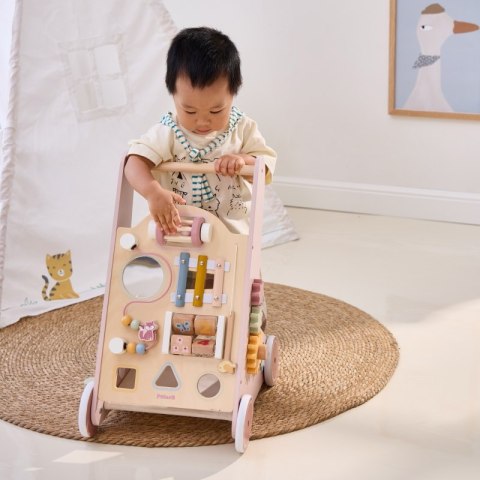 VIGA PolarB Drewniany Pchacz Chodzik Różowy Edukacyjny Viga Toys VIGA PolarB Drewniany Pchacz Chodzik Różowy Edukacyjny Viga Toys