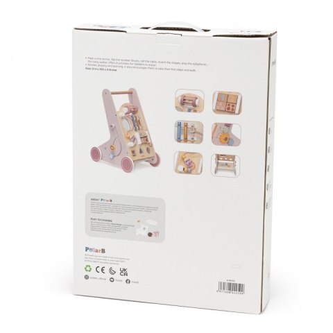 VIGA PolarB Drewniany Pchacz Chodzik Różowy Edukacyjny Viga Toys VIGA PolarB Drewniany Pchacz Chodzik Różowy Edukacyjny Viga Toys