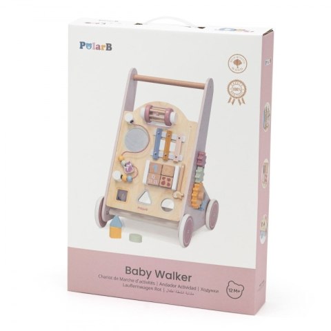 VIGA PolarB Drewniany Pchacz Chodzik Różowy Edukacyjny Viga Toys VIGA PolarB Drewniany Pchacz Chodzik Różowy Edukacyjny Viga Toys