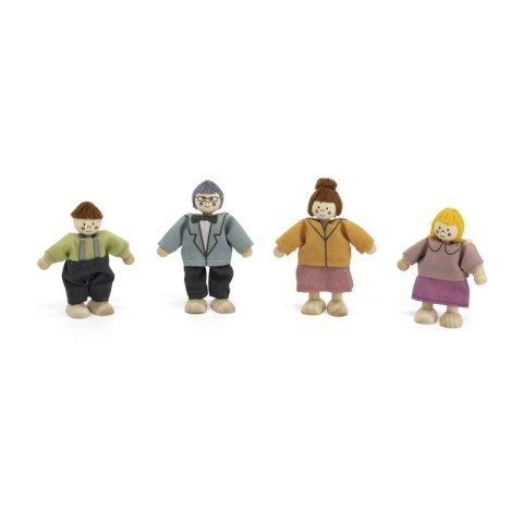 VIGA Zestaw Drewnianych Laleczek Materiałowe Ubranka 4 szt Viga Toys VIGA Zestaw Drewnianych Laleczek Materiałowe Ubranka 4 szt Viga Toys