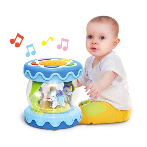 WOOPIE BABY Bębenek Pozytywka Projektor 3w1 Zabawka Muzyczna dla Niemowląt + Walec Roller do Nauki Raczkowania Woopie Baby WOOPIE BABY Bębenek Pozytywka Projektor 3w1 Zabawka Muzyczna dla Niemowląt + Walec Roller do Nauki Raczkowania Woopie Baby