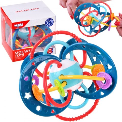 WOOPIE BABY Zabawka Sensoryczna 2w1 Gryzak Grzechotka Montessori Woopie Baby WOOPIE BABY Zabawka Sensoryczna 2w1 Gryzak Grzechotka Montessori Woopie Baby